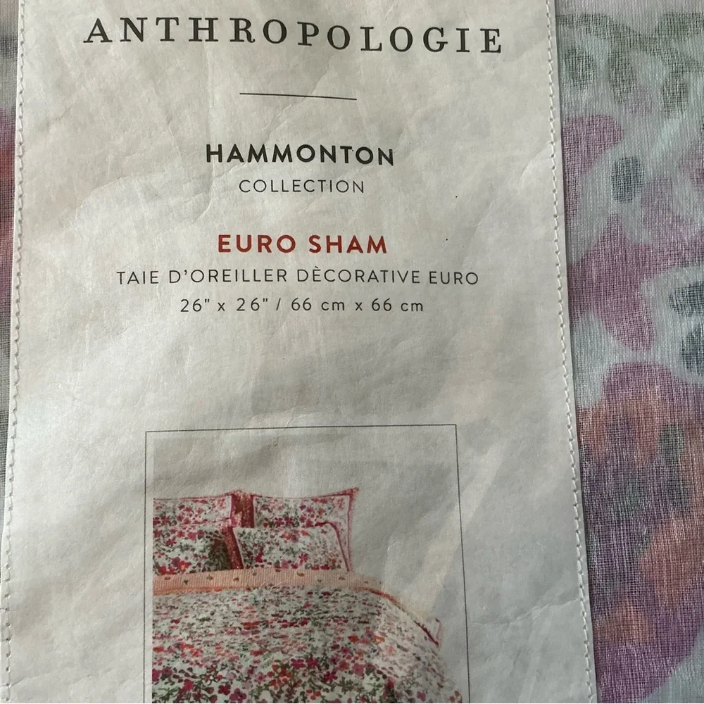 Anthropologie Hammonton euro sham floral multicolored NWT